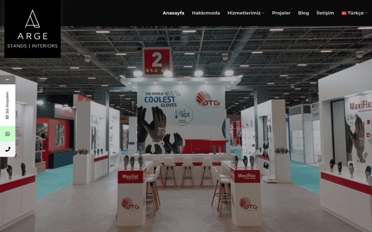 Arge Fuar web sitesi ekran görüntüsü