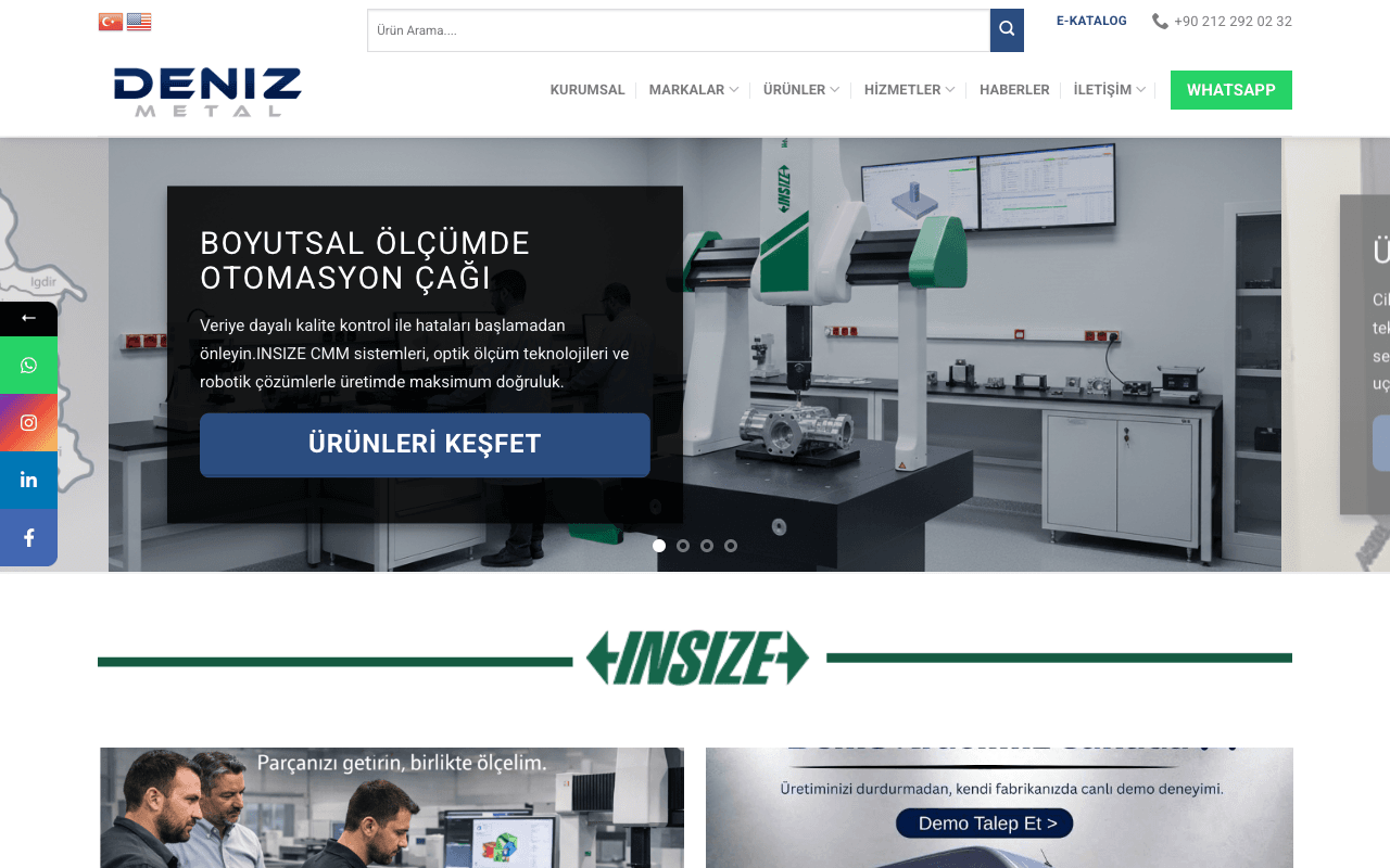 Deniz MTL web sitesi ekran görüntüsü