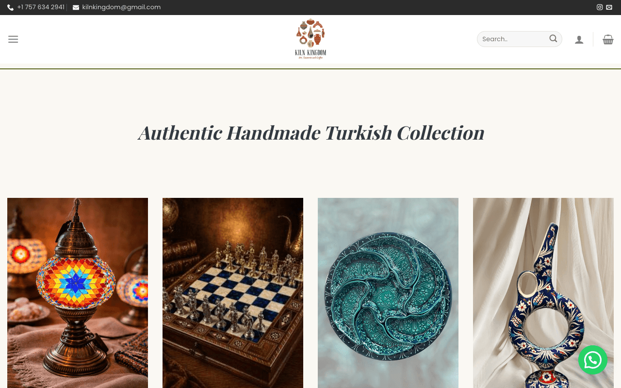 Kiln Kingdom web sitesi ekran görüntüsü