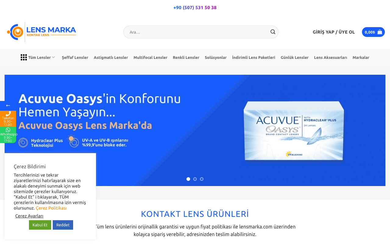 Lens Marka web sitesi ekran görüntüsü