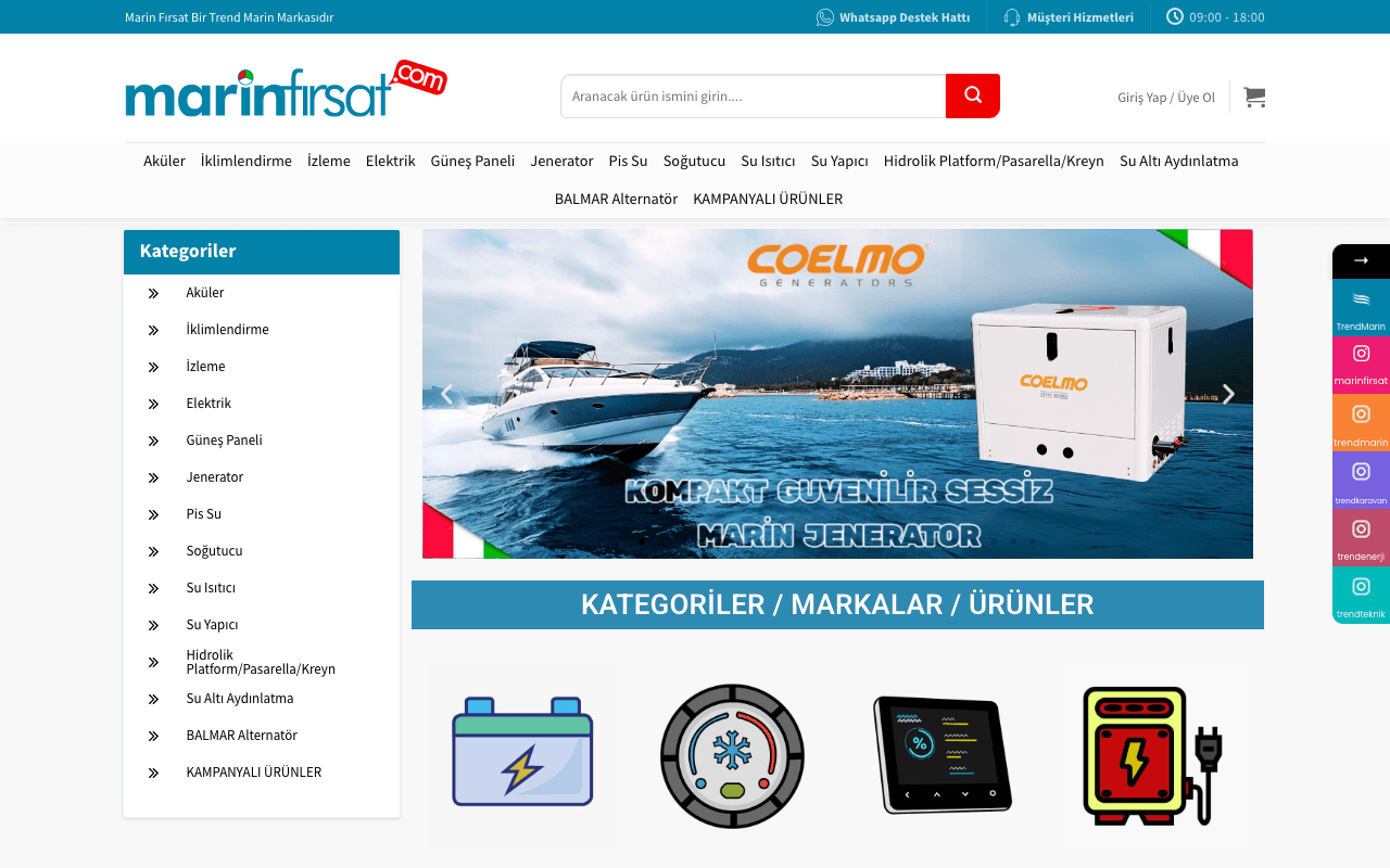 Marin Fırsat web sitesi ekran görüntüsü