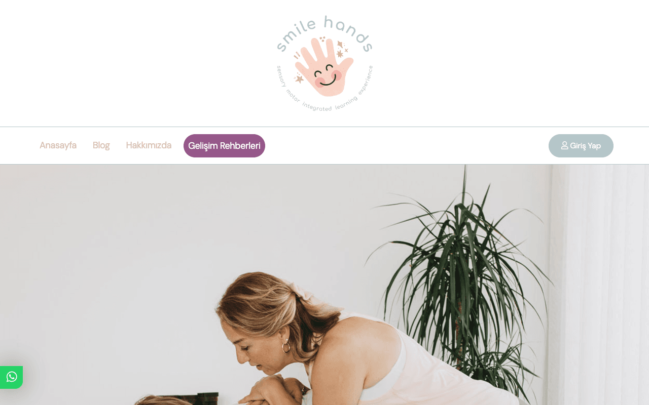 Smile Hands for Kids web sitesi ekran görüntüsü