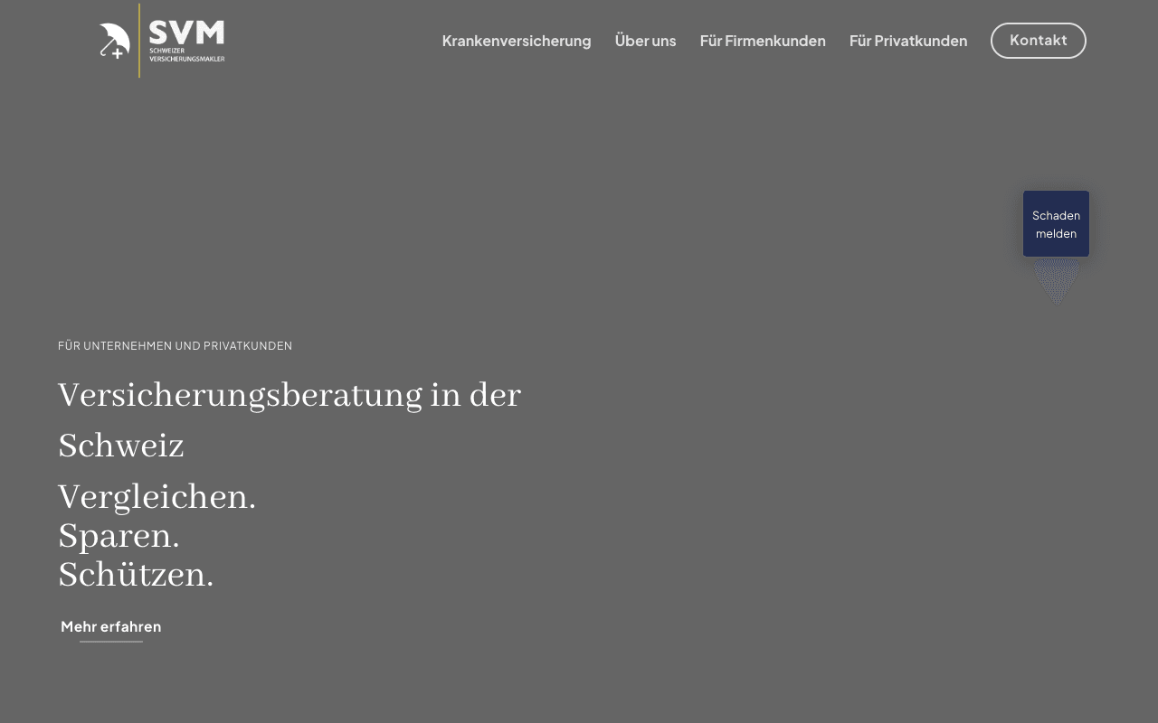 SVM Swiss web sitesi ekran görüntüsü