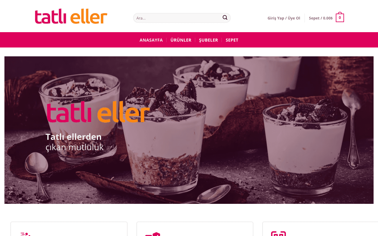 Tatlı Eller web sitesi ekran görüntüsü