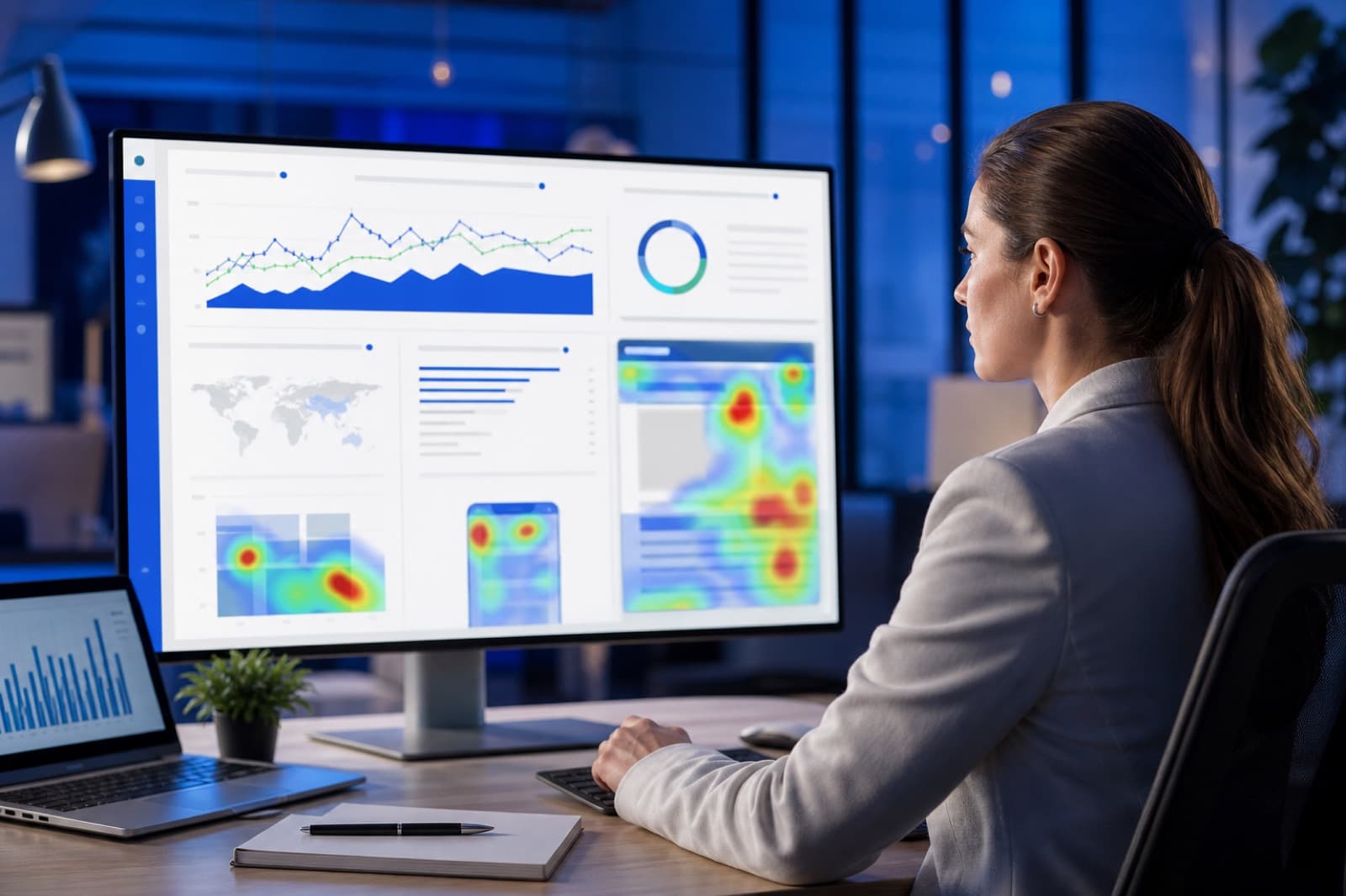 SEO analitik ekranı ve araştırma çalışma alanı