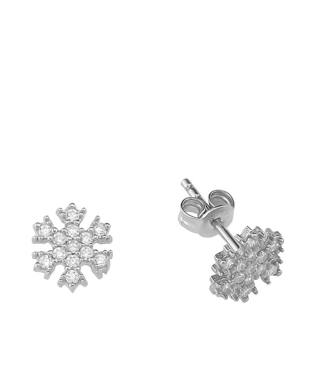 Demo Gümüş Kar Tanesi Küpe